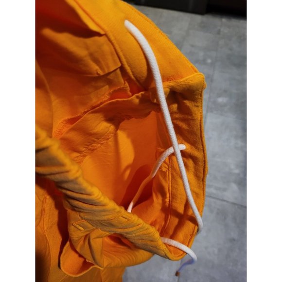 New Monrow Cargo Joggers Elastic Back And Drawstring Waist Orange Sz S - Picture 3 of 8